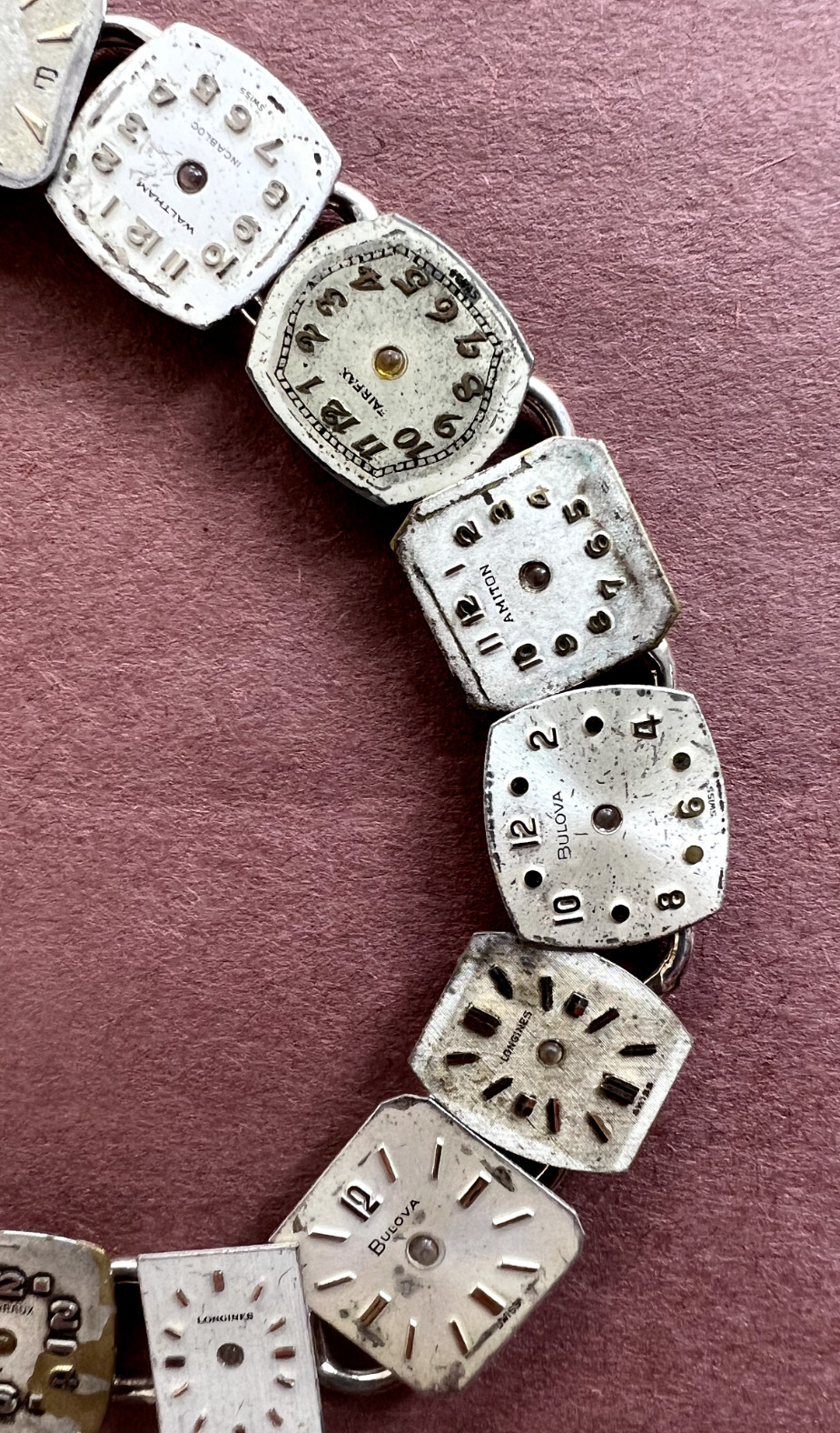 Unique Statement Vintage Multi Watch Face Bracele… - image 8