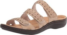  NEW  Clarks Women's Collection Laurieann Cove Sandals - Sand Leather
