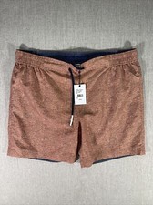 Robert Graham Swim Trunk Cedar Creek Size 40 Orange NWT NEW 98