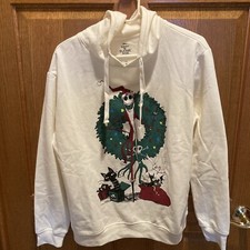 The Nightmare Before Christmas Cream Hoodie Juniors XL Jack Skellington