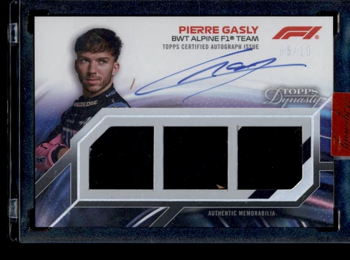 2023 Topps Dynasty Formula 1 SDTRA-PGII Pierre Gasly Triple Relic Auto 5/10