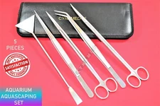 AQUARIUM CLEANING SET AQUASCAPING STAINLESS TOOLS 5 PIECES GERMAN STEEL