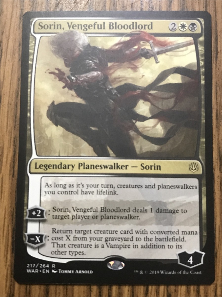 MTG Sorin, Vengeful Bloodlord War of the Spark 217/264 Regular