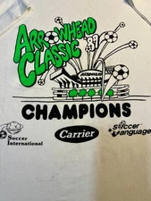 Screen Stars Best Soccer Single Stitch T Shirt Vtg 80s Made In USA  L