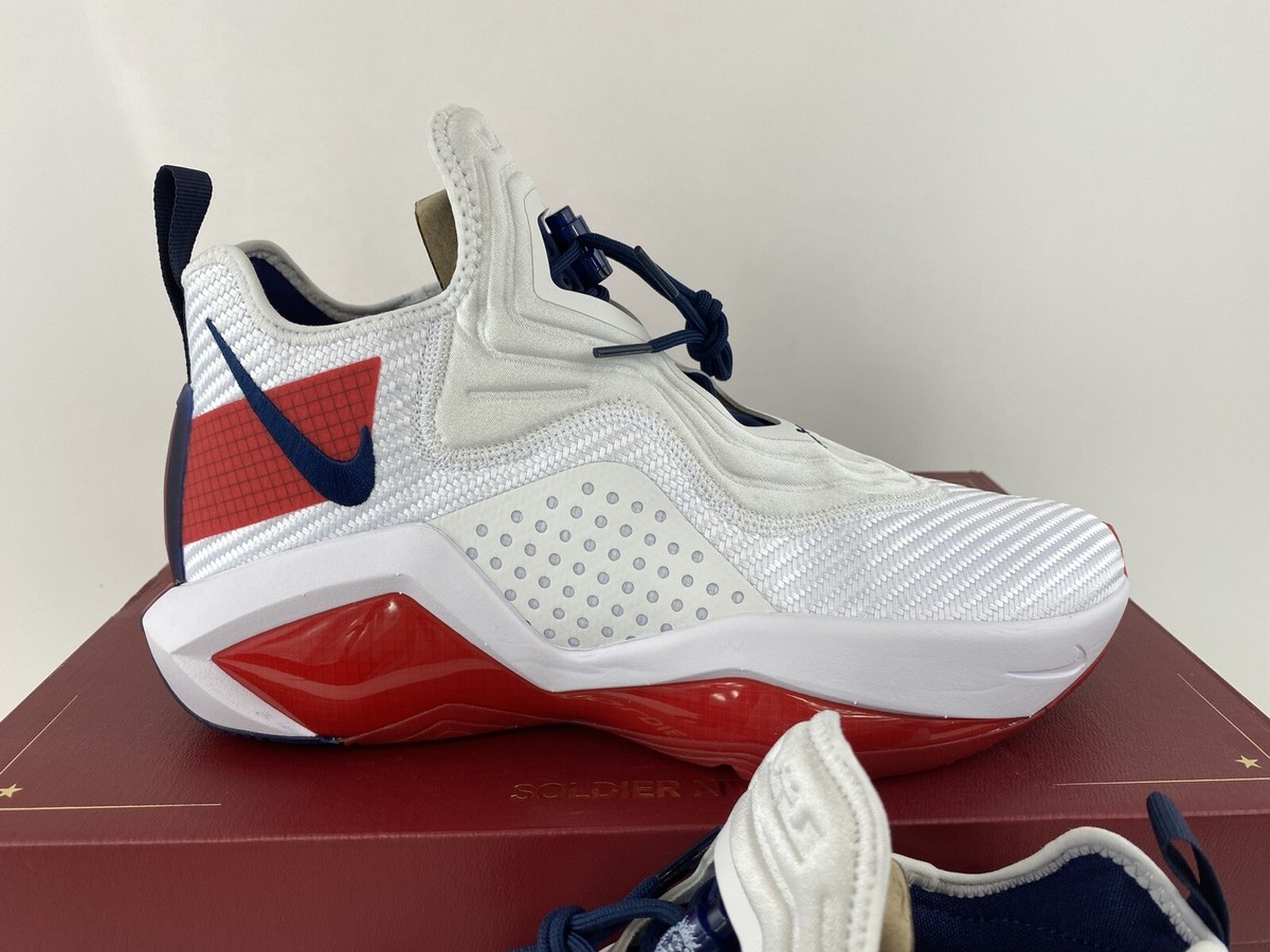 Nike LeBron Soldier 14 USA Red White Men's Basketball Sneakers