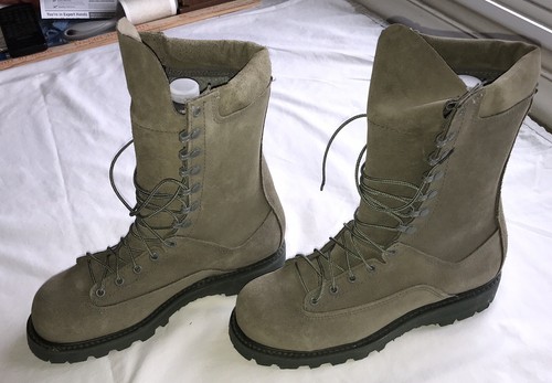 Matterhorn Boots 6.5M GoreTex Thinsulate Ultra Vibram Military Sage Green Suede - Picture 3 of 14