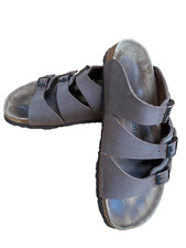 Birkenstock Stone Slide Birki's Florida Sandal Three Straps Women size 37 GUC