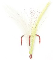 Mustad Ultra Point Dressed Round Bend Treble Hook (pack Of 2) Red Hook/white ... on sale Mustad Ultra Point Dressed Round Bend Treble Hook (pack Of 2) Red Hook/white ... on sale