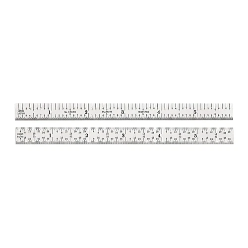 STARRETT C305R-6 6", 5R (32nds, 64ths, 10ths,100ths) Graduation Flexible Rule