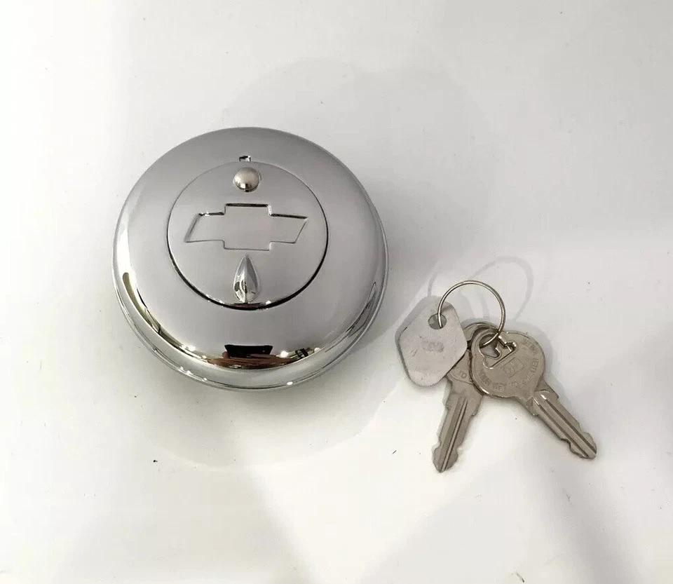 Bowtie Embossed Locking Gas Cap for 1938-1971 Chevy GMC Trucks - Image 2 of 4