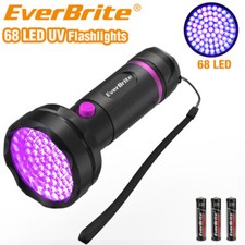 EverBrite 68 LED Black Light Flashlight UV Flashlights 395 nm Ultraviolet Lights