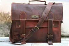 Leather Shoulder Messenger Bag Laptop Satchel Gift For Men's 17" Men Business