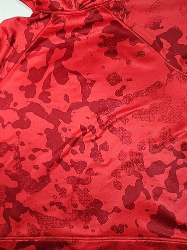 Under Armour UA Hoodie Youth Boys Large Red Camo Black Logo Pullover Hoodie - Picture 22 of 23