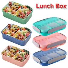 Leak-Resistant Bento Lunch Box Reusable Meal Prep Container with Tableware