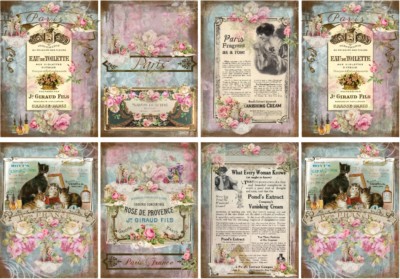 Decoupage-Bastelpapier-Softpapier-Serviettentechnik-Vintage-French-12144