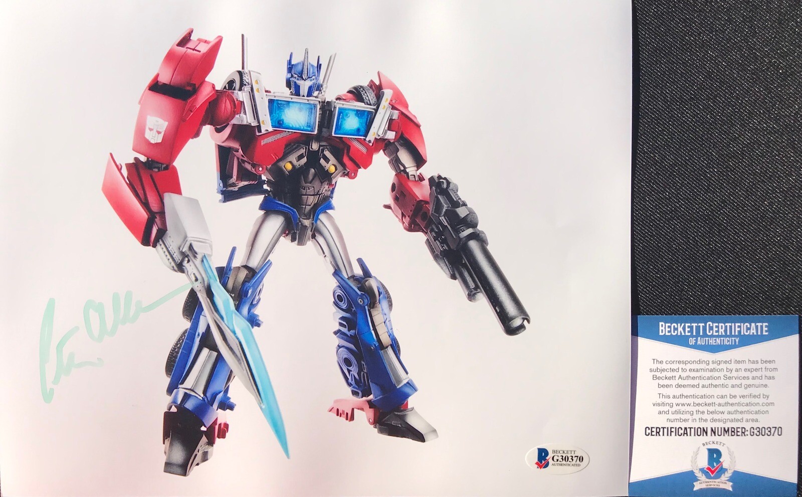 Peter Cullen Autographed Signed CLASSIC! OPTIMUS PRIME TRANSFORMERS Movie 8x10 Photo #2 BAS 