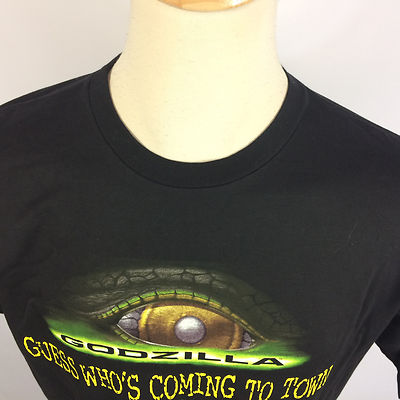 Minty Vtg 90s Godzilla Movie TV Show T Shirt 1998 Black Dinosaur