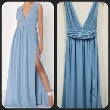 LULUS Heavenly Hues Slate Blue Maxi Dress*Gorgeous color/ Design Size SMALL*NWOT