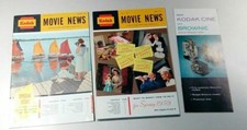VINTAGE LOT EASTMAN KODAK MOVIE NEWS MAGAZINES 1959 BROWNIE PROJECTOR BROCHURE