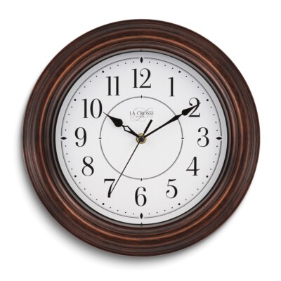 Evelyn Antiqued Brown Silent Movement 12 inch Wall Clock | eBay