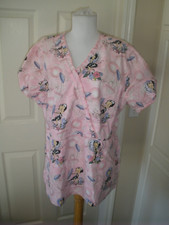 Women's Medical Scrubs Top XL Pink Betty Boop T67 