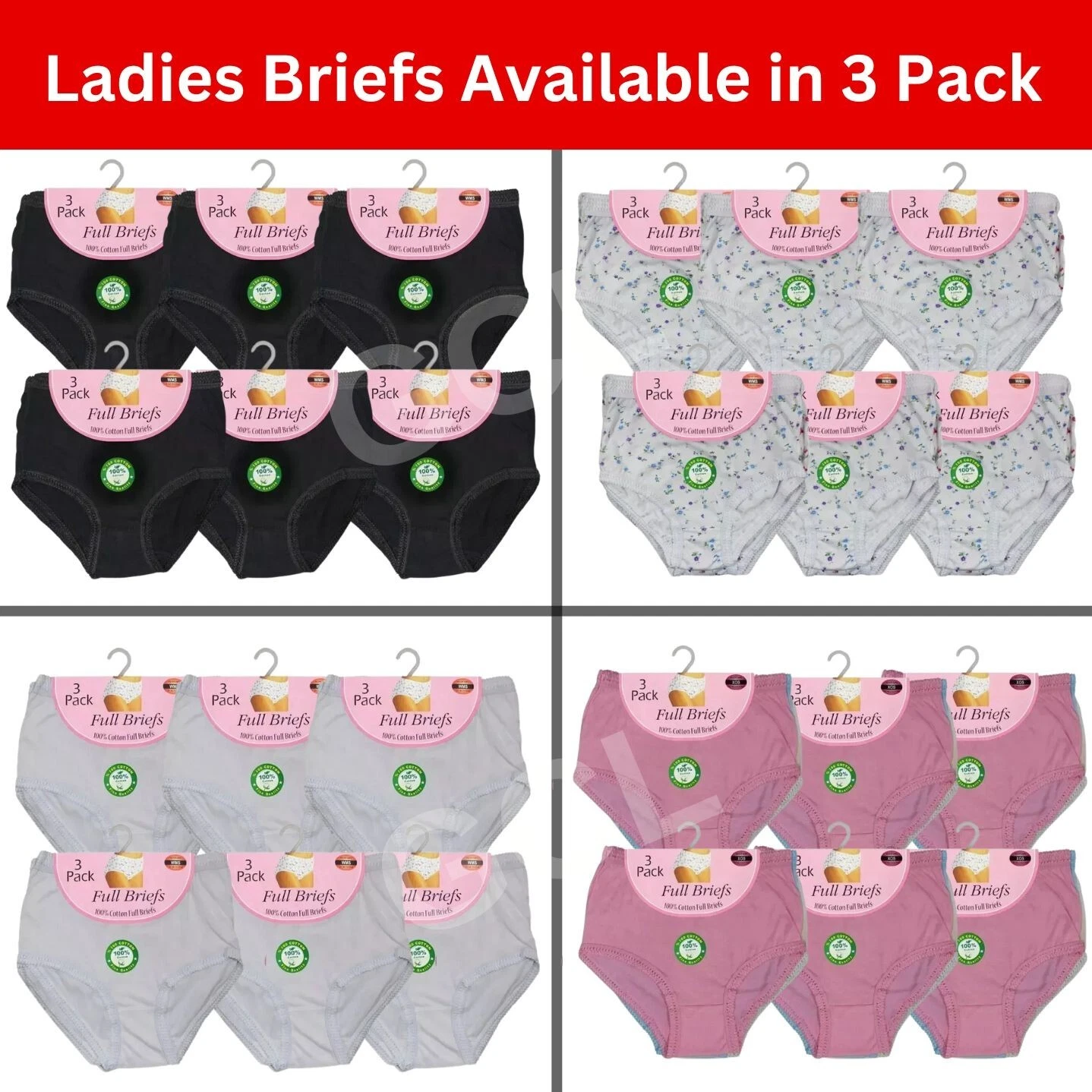 Ladies Cotton Briefs