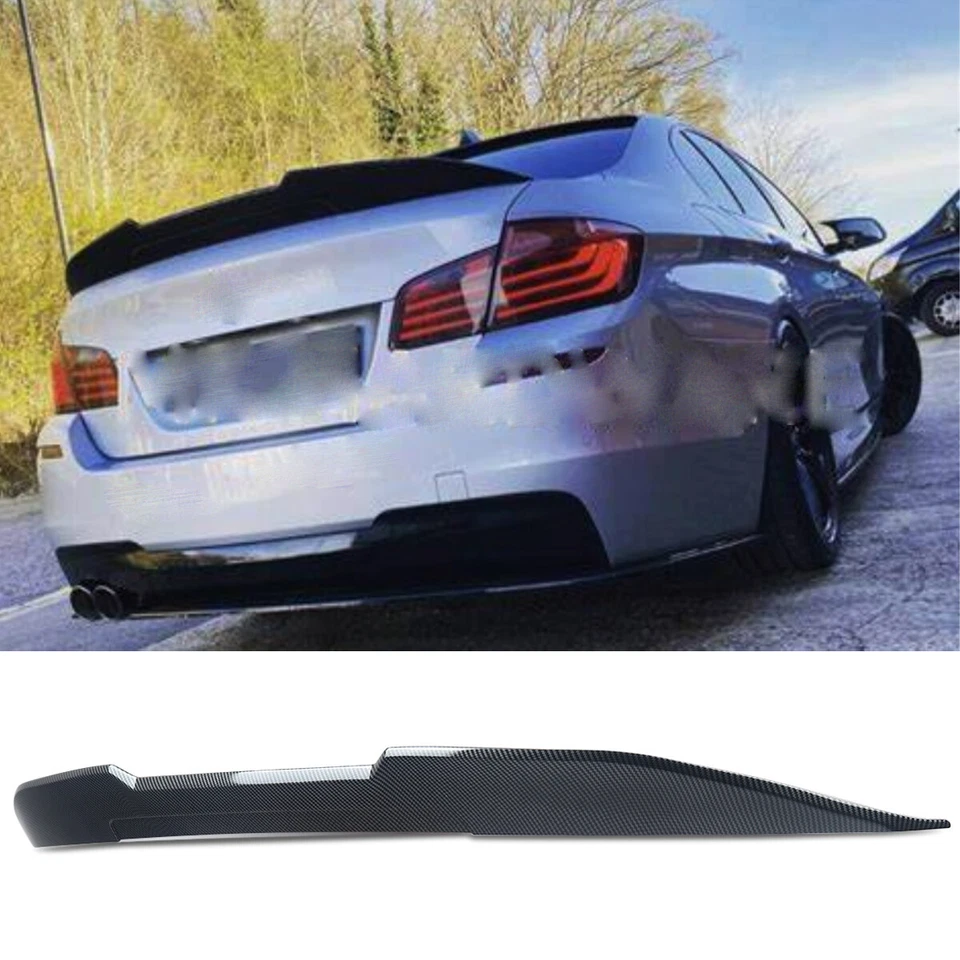 ABS Highkick Trunk Spoiler For 11-16 BMW F10 528i 535i 535d 550i M5 Carbon Look Foto 4 de 4