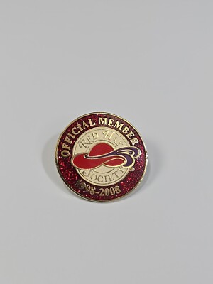 Red Hat Society Official Member Lapel Pin 1998-2008 Put on Your Red Hat & Go