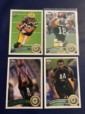 2011 Topps #149,193,172 GREEN, COBB, SHERROD, DJ WILLIAMS Rookie Lot 4 Packers