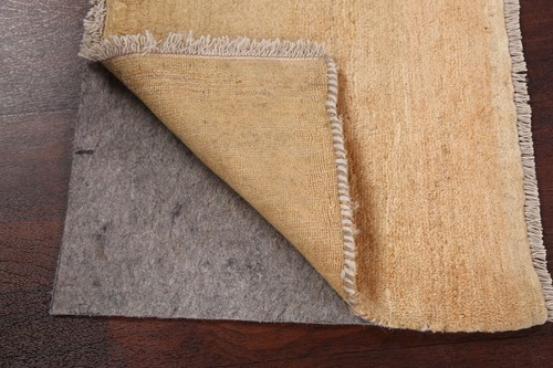 Contemporary Square Gabbeh Beige Wool Hand-knotted Solid Rug Accent Carpet 2x2 - Picture 7 of 18