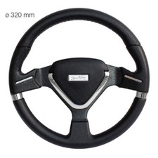 Simoni Racing Volante Universale Montecarlo in Ecopelle Nera da 320 mm