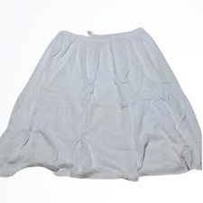 Christopher  Banks White Flowey Lined Longer Peasant Style Skirt Size L XL NWT