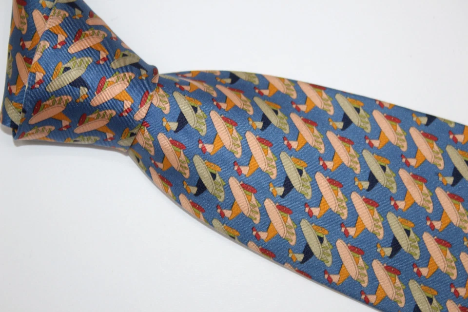 Corbata de seda NAZARENO GABRIELLI Hecha en Italia F48863 Foto 3 de 4