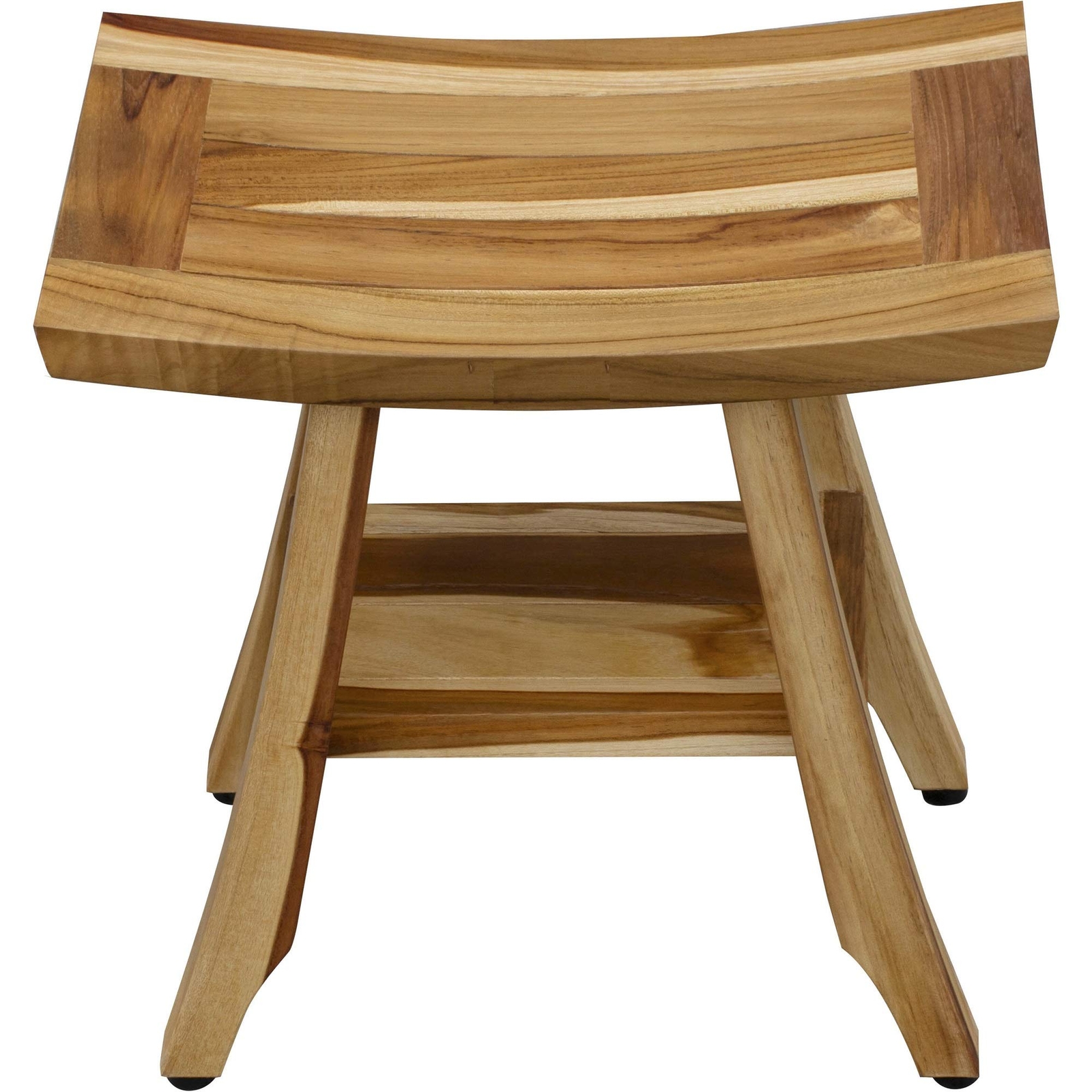 Компактная прямоугольная Уличная скамья для душа из Тикового Дерева С Полкой из Натурального Дерева 30790₽