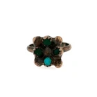 Vtg Zuni Sterling Silver Turquoise Ring Baby Kid Native American Handmade 2 3/4