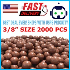 2000 QTY Biodegradable Slingshot Ammo 3/8" Inch Precision Hard Clay Balls Lot