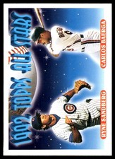 Ryne Sandberg / Carlos Baerga 1993 Topps #402 MLB READ FREE SHIP AutographDen