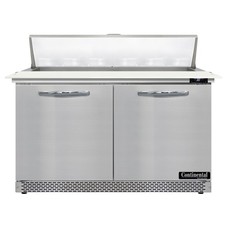 Continental Refrigerator D48N12C-FB 48" Two Section Sandwich / Salad Prep Tab...
