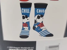 Peanuts Charlie Brown Snoopy Socks 6 Pair CREW SOCKS Men Size 8-12 Woodstock