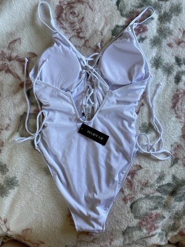 Nuevo con etiquetas Traje de baño para mujer blanco Tempt Me talla XL con cordones - Imagen 2 de 4