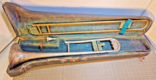 Antique Honeycombe  Sons Varsity Trombone w/Mouthpiece  Case Madison Wisconsin