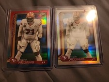2025 Topps Chrome Trent Williams RED WHITE BLUE & Refractor 265  49ers