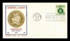 US COVER GARIBALDI CHAMPION OF LIBERTY FIRST DAY ISSUE CASCADE CACHET