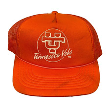Vintage Tennessee Volunteers Trucker Hat Cap 80s 90s Orange Vols Mesh Adult