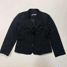JIL SANDER Black Lightweight Blazer Silk Stretch Made In Italy
