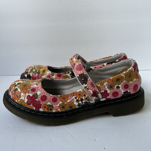 Zapatos Dr. Martens Mary Jane Floral Cuero Hebilla EE. UU. Talla 3 AW004 - Imagen 4 de 13
