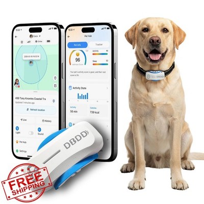 DBDD AI GPS Tracker Dog Collar White D5
