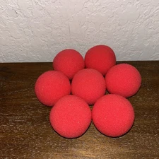 Red Foam Clown Noses Costume Accessory (Set Of 7)