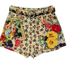 Camilla Shorts Womens Size S / 10 Tuck Front  Aromatic Amor BNWT $475 Pockets