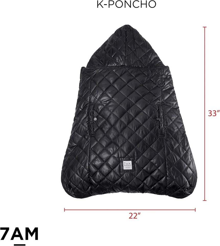 Funda portabebés bebé 7AM Enfant - K-Poncho ajuste universal bolsa de banderines de invierno 0-3T Foto 4 de 4